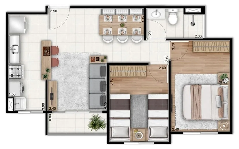 Apartamento, 1 quarto, 43 m² - Foto 15