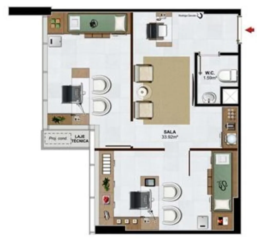 Sala-Conjunto, 100 m² - Foto 20