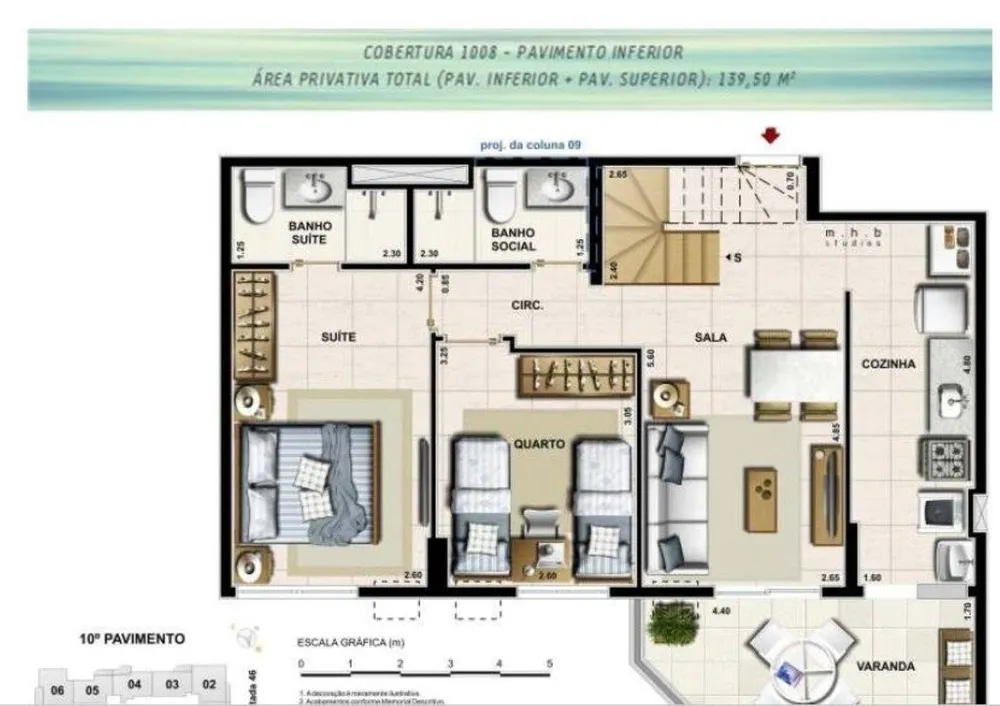 Cobertura, 2 quartos, 139 m² - Foto 23