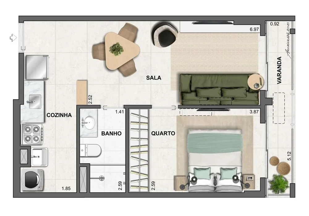 Cobertura, 2 quartos, 125 m² - Foto 13