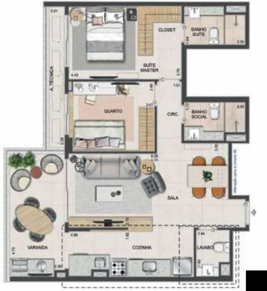 Apartamento, 2 quartos, 77 m² - Foto 37