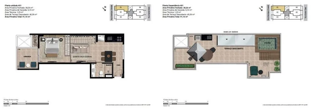 Cobertura, 1 quarto, 91 m² - Foto 21