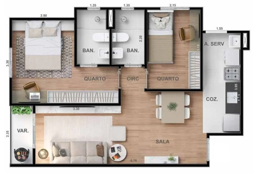 Apartamento, 2 quartos, 30 m² - Foto 13