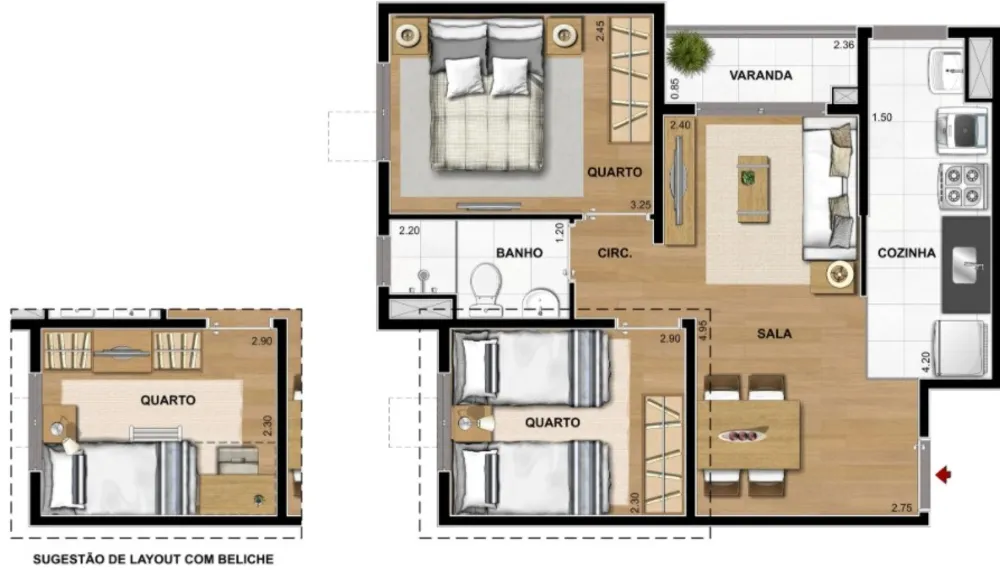 Apartamento, 2 quartos, 42 m² - Foto 20