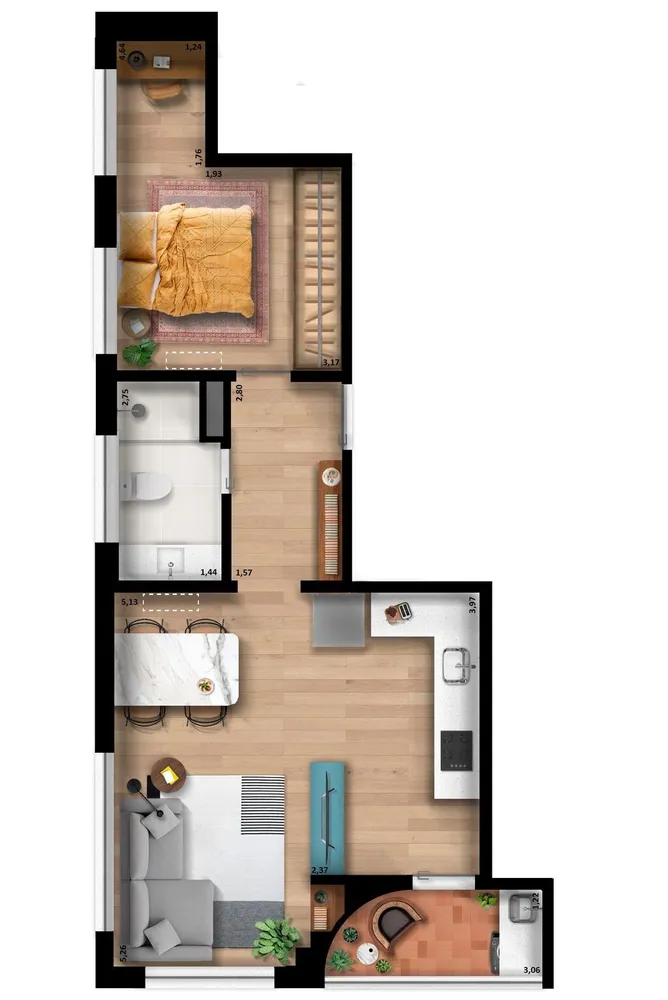Cobertura, 1 quarto, 64 m² - Foto 24