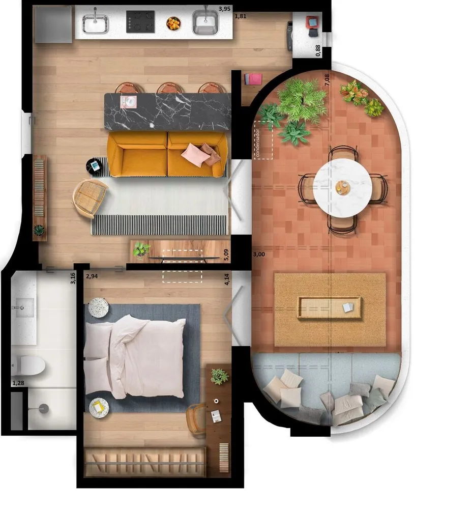 Cobertura, 1 quarto, 64 m² - Foto 30