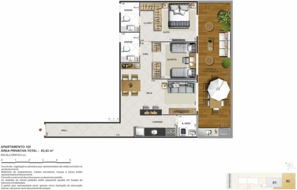 Apartamento, 2 quartos, 61 m² - Foto 8