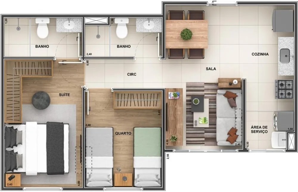 Apartamento, 2 quartos, 47 m² - Foto 21