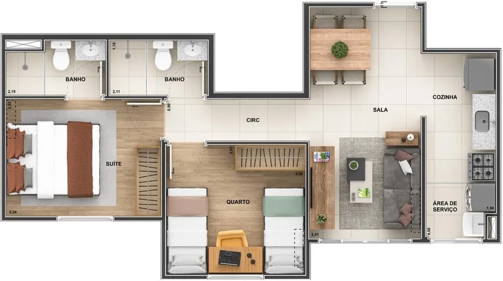 Apartamento, 2 quartos, 47 m² - Foto 23
