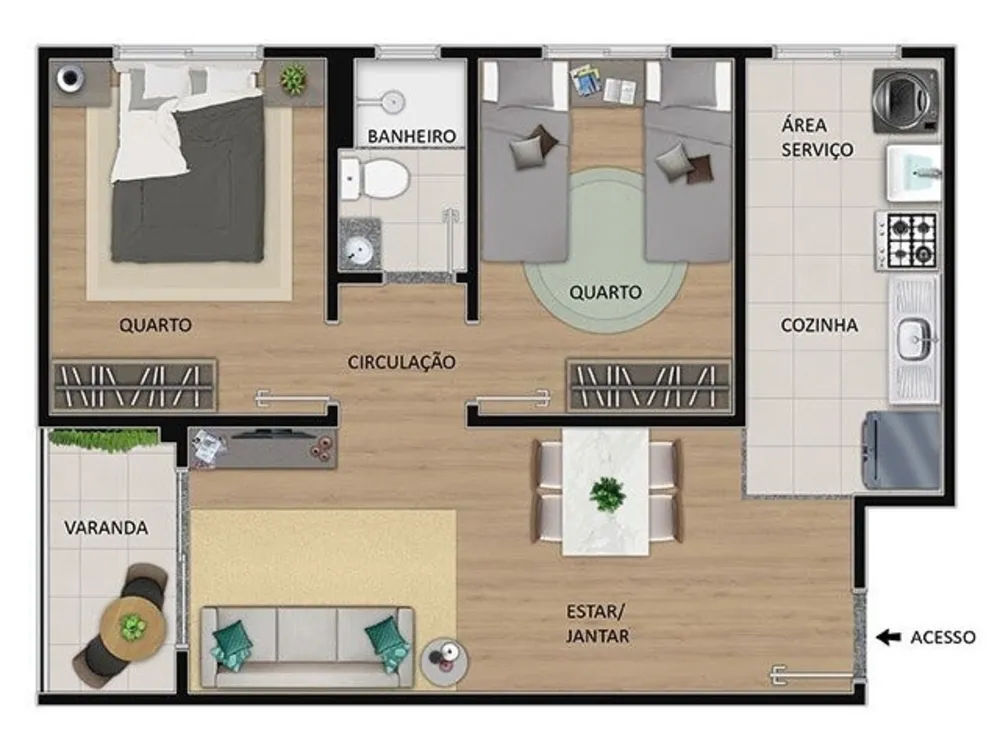 Apartamento, 2 quartos, 51 m² - Foto 21