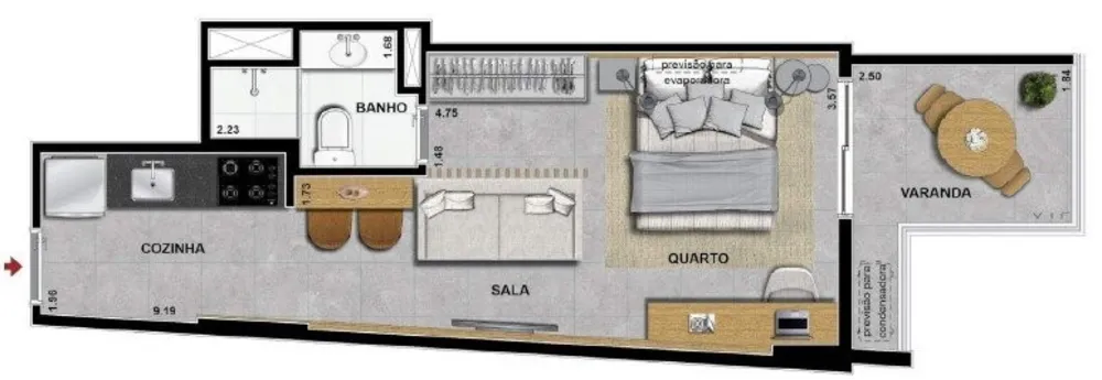 Cobertura, 1 quarto, 71 m² - Foto 15