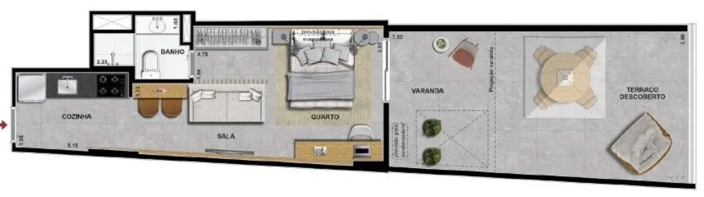 Cobertura, 1 quarto, 71 m² - Foto 19