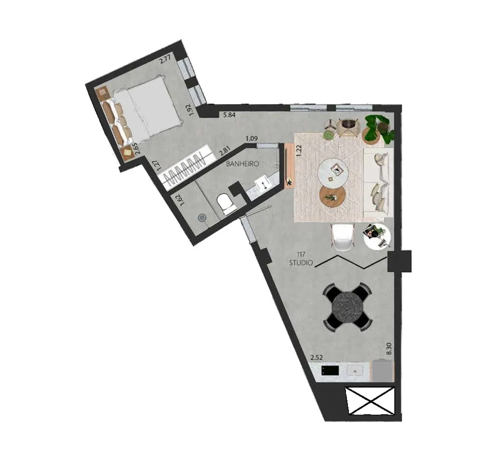 Apartamento, 1 quarto, 52 m² - Foto 42
