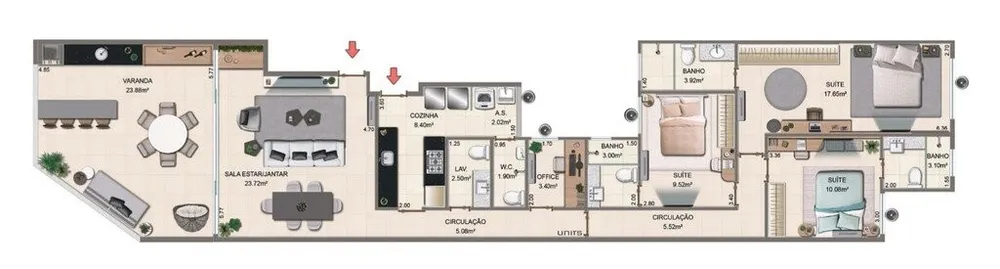 Cobertura, 3 quartos, 137 m² - Foto 11