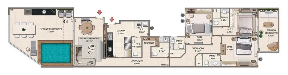 Cobertura, 3 quartos, 137 m² - Foto 13