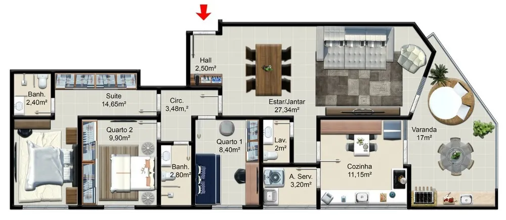 Apartamento, 3 quartos, 109 m² - Foto 15