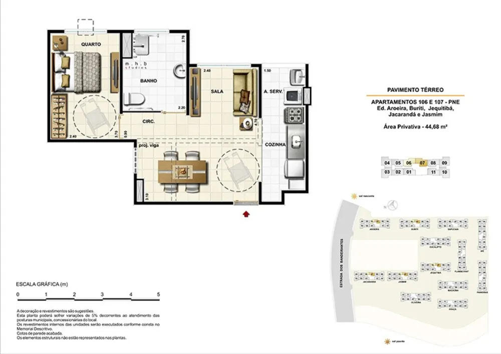 Apartamento, 2 quartos, 43 m² - Foto 9