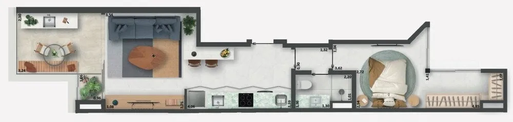 Apartamento, 1 quarto, 55 m² - Foto 17