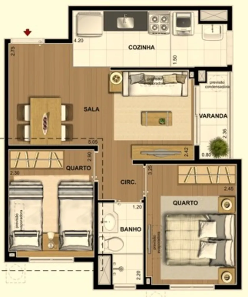 Apartamento, 3 quartos, 59 m² - Foto 27
