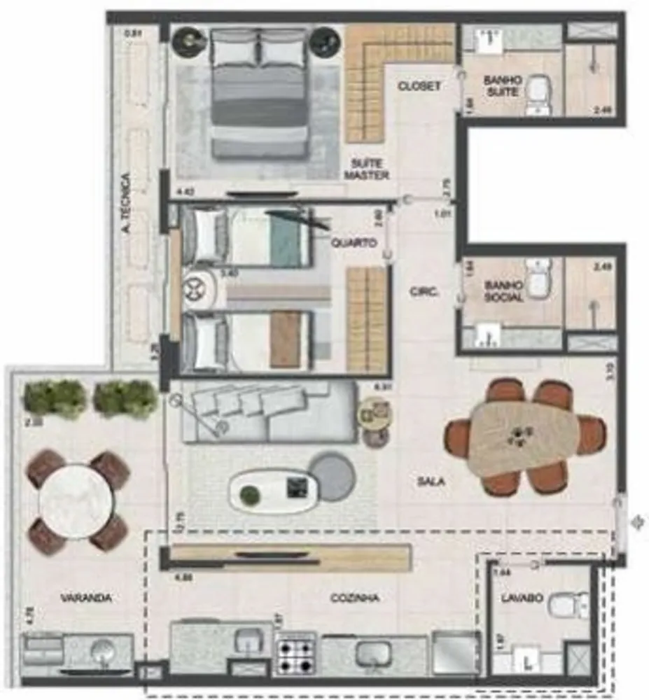 Apartamento, 2 quartos, 77 m² - Foto 35