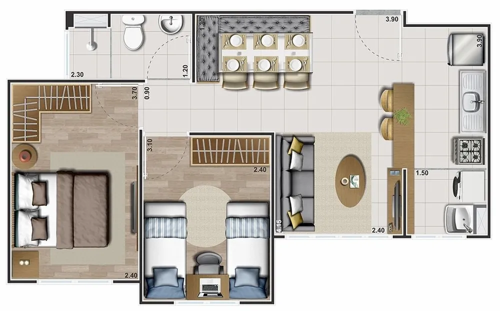 Apartamento, 2 quartos, 53 m² - Foto 20