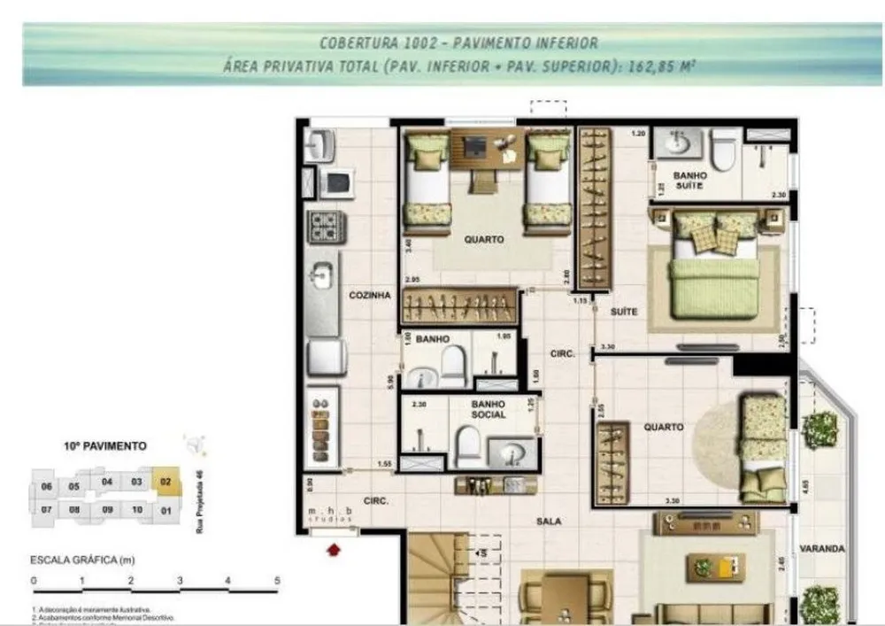 Cobertura, 3 quartos, 162 m² - Foto 29