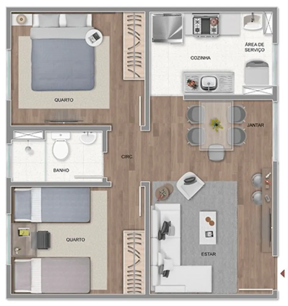 Apartamento, 2 quartos, 43 m² - Foto 36