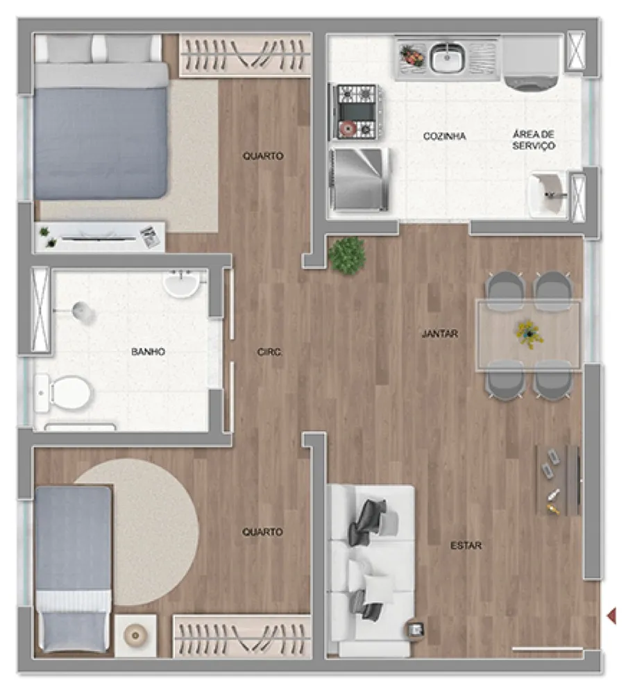 Apartamento, 2 quartos, 43 m² - Foto 37