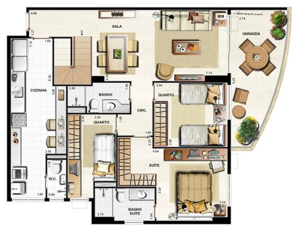 Apartamento, 2 quartos, 82 m² - Foto 47