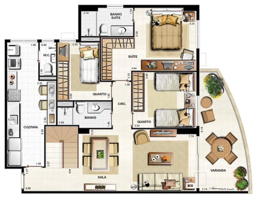 Apartamento, 2 quartos, 82 m² - Foto 43