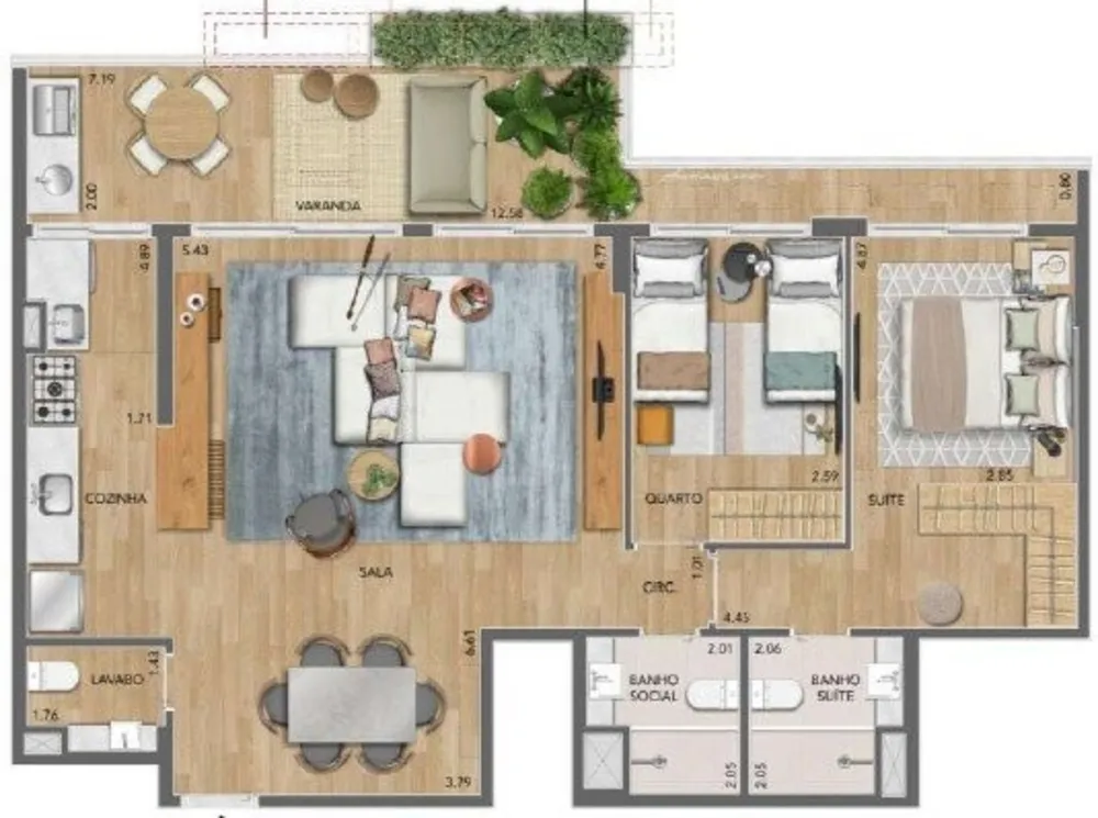 Apartamento, 3 quartos, 102 m² - Foto 8