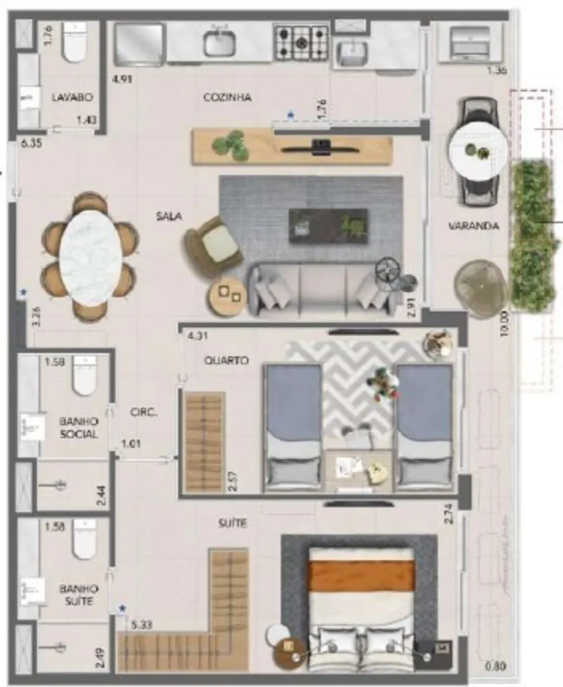 Apartamento, 3 quartos, 102 m² - Foto 3