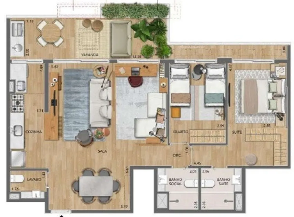 Apartamento, 3 quartos, 102 m² - Foto 9