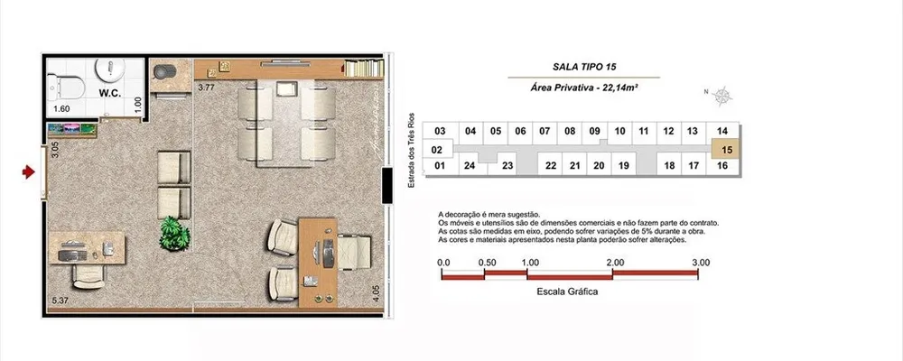 Sala-Conjunto, 22 m² - Foto 9