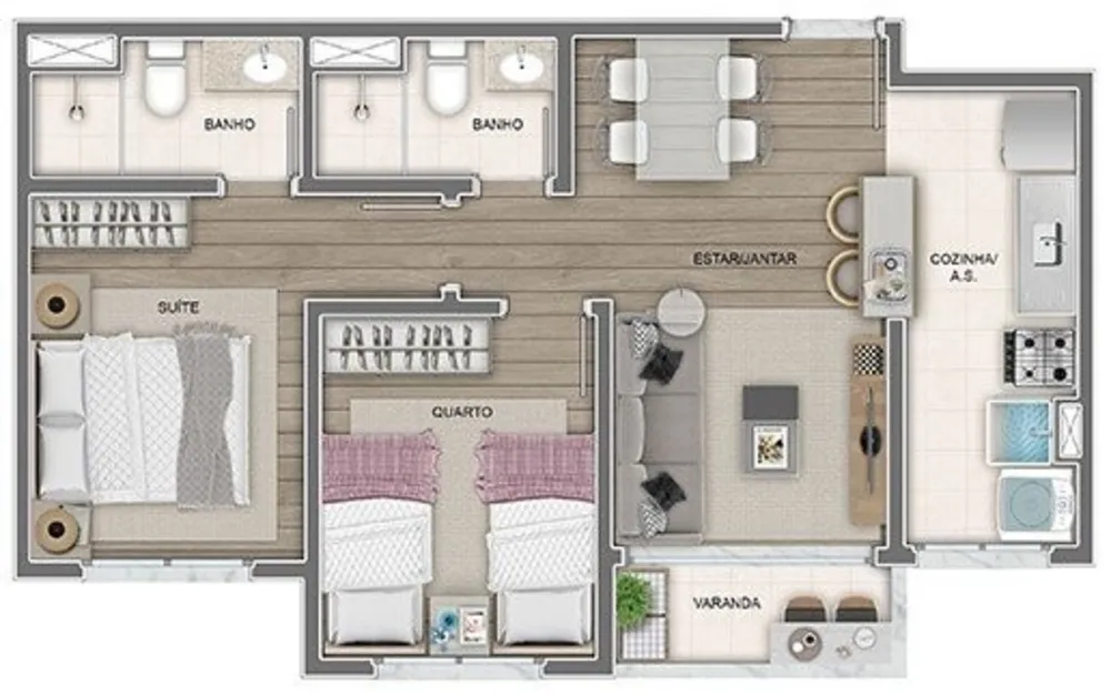 Apartamento, 2 quartos, 47 m² - Foto 49