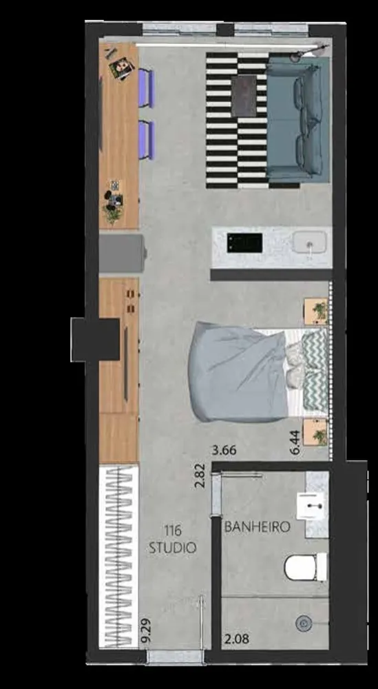 Apartamento, 1 quarto, 45 m² - Foto 41