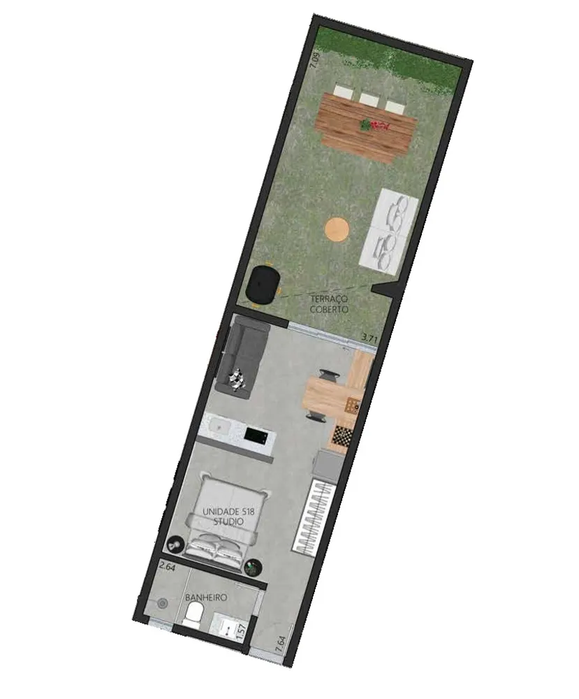 Apartamento, 1 quarto, 45 m² - Foto 44