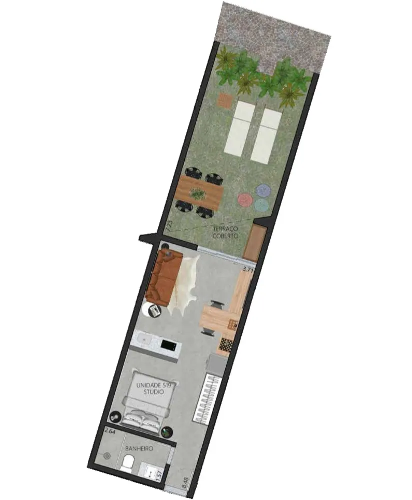 Apartamento, 1 quarto, 45 m² - Foto 45