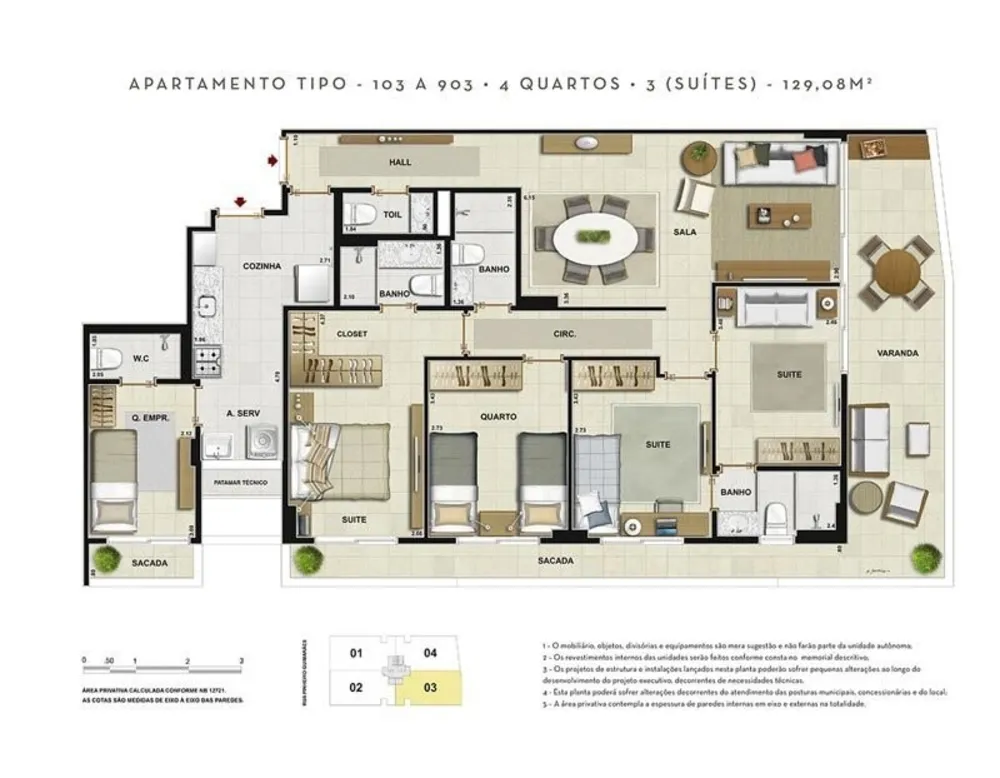 Cobertura, 4 quartos, 253 m² - Foto 24