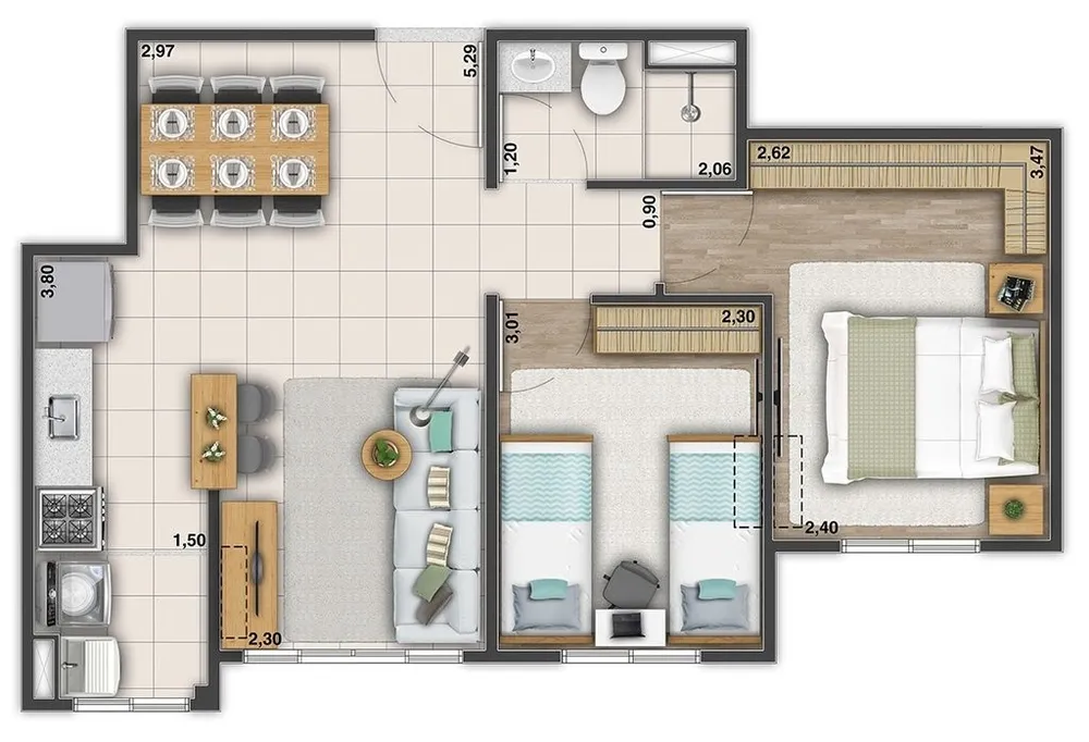 Apartamento, 2 quartos, 54 m² - Foto 45