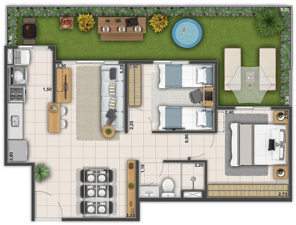 Apartamento, 2 quartos, 54 m² - Foto 51