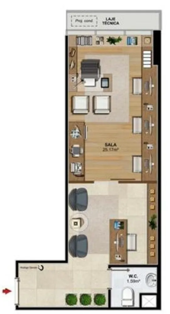 Sala-Conjunto, 30 m² - Foto 18