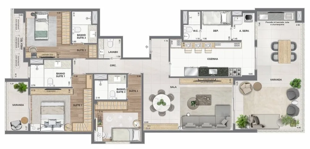 Apartamento, 3 quartos, 153 m² - Foto 56