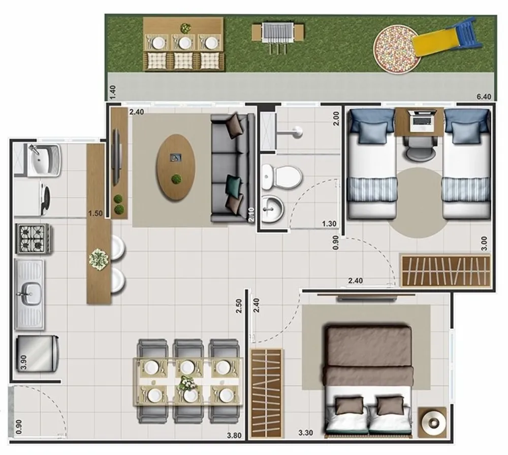 Apartamento, 1 quarto, 43 m² - Foto 17