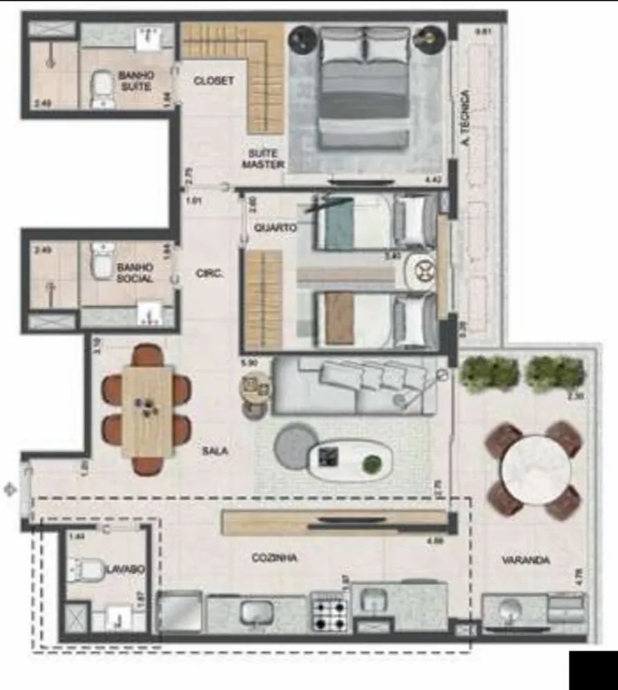 Apartamento, 2 quartos, 91 m² - Foto 39