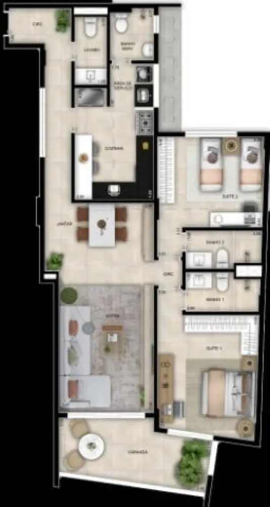 Apartamento, 2 quartos, 113 m² - Foto 2