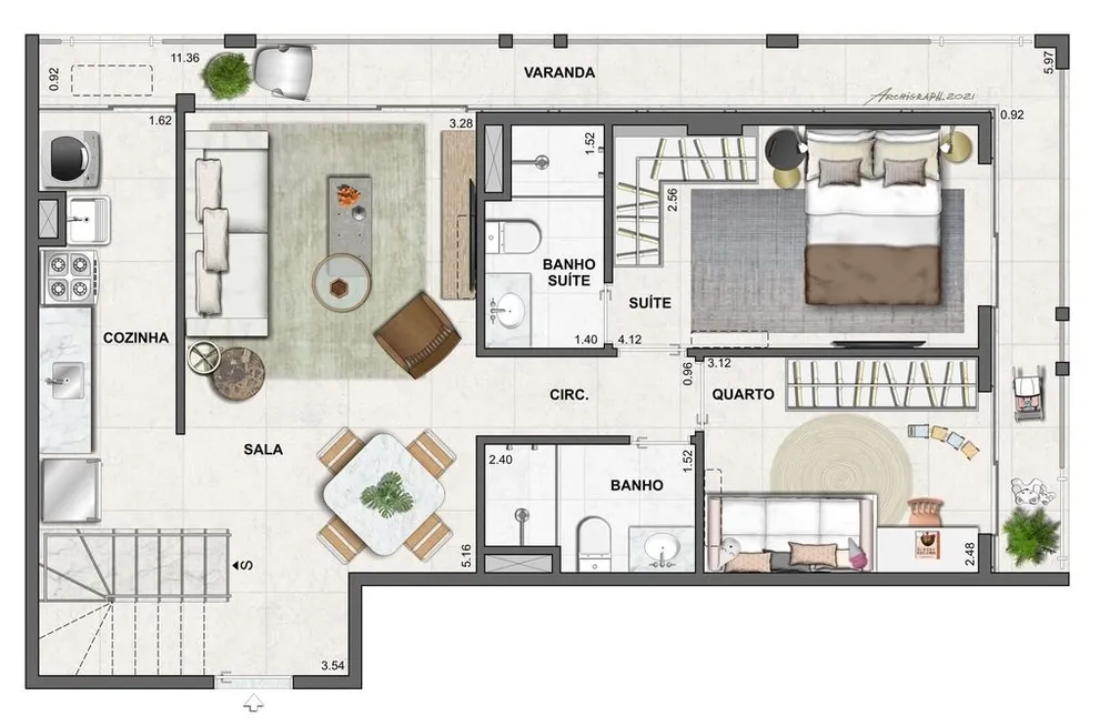 Cobertura, 2 quartos, 104 m² - Foto 27