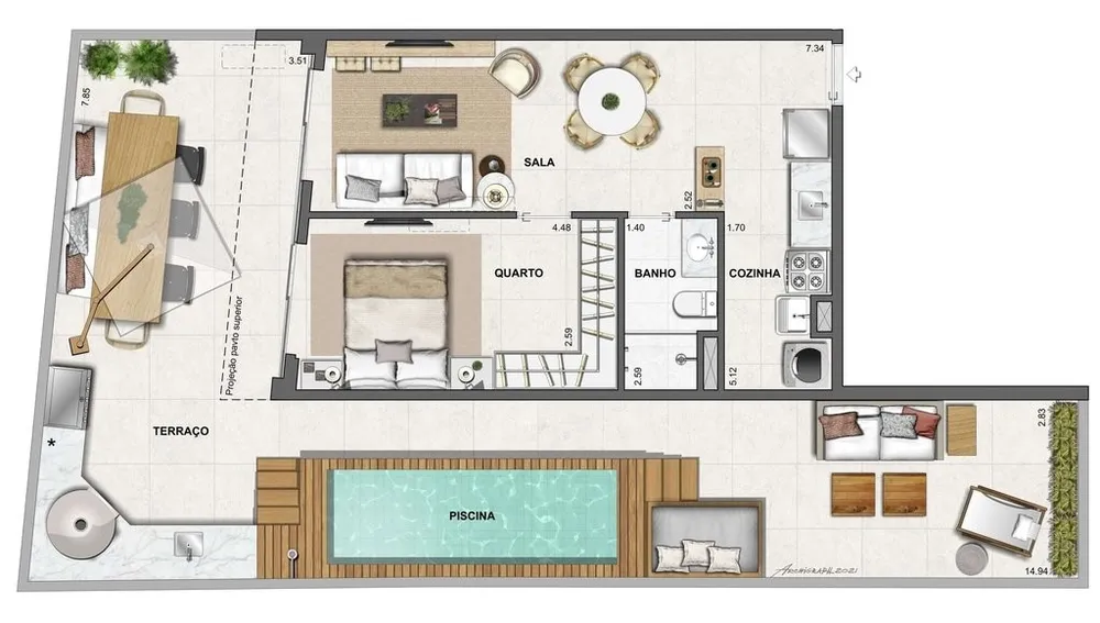 Cobertura, 2 quartos, 104 m² - Foto 24