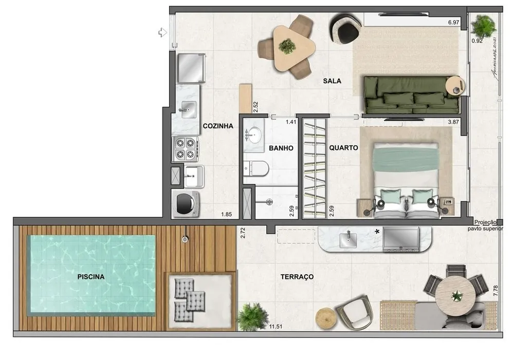 Cobertura, 2 quartos, 104 m² - Foto 22