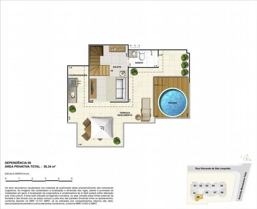 Apartamento, 3 quartos, 55 m² - Foto 23